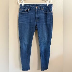 L.L.Bean - Bean Flex Skinny Leg Favorite Fit Dark Wash Jeans Women's Size 12 Reg